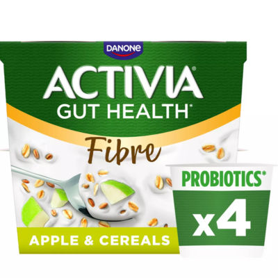 Activia Fibre Apple Cereals Yogurt 4x115g