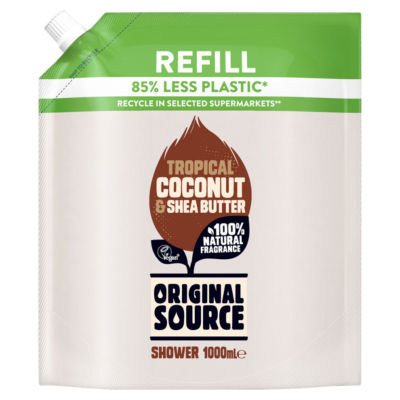 Tropical Coconut & Shea Butter Shower Refill 1000ml thumbnail 2