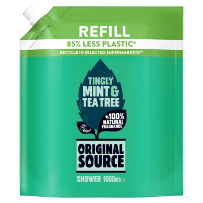 Tingly Mint & Tea Tree Shower Refill 1000ml thumbnail 2