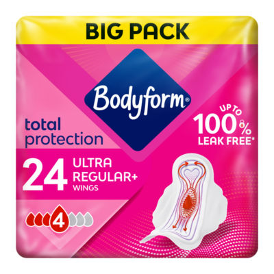 Total Protection Ultra Normal Sanitary Towels Wings 24 pack thumbnail 2