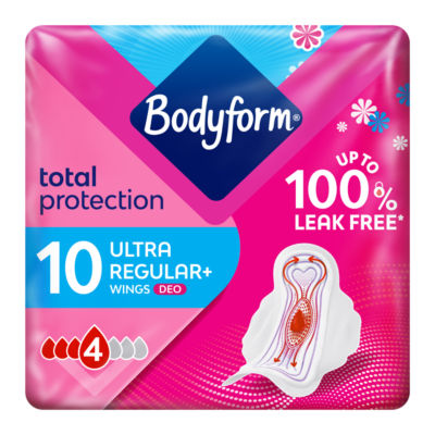 Total Protection Ultra Normal Scented Sanitary Towels 10 pack
