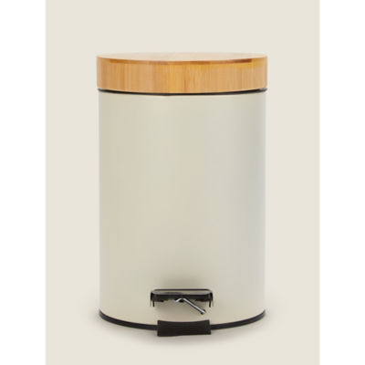 Natural 3L Pedal Bin With Bamboo Lid