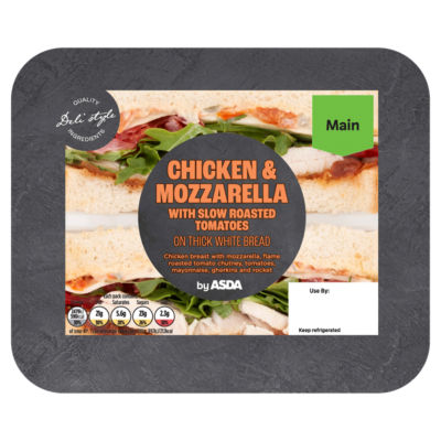ASDA Chicken & Mozzarella Deli Style Sandwich thumbnail 2