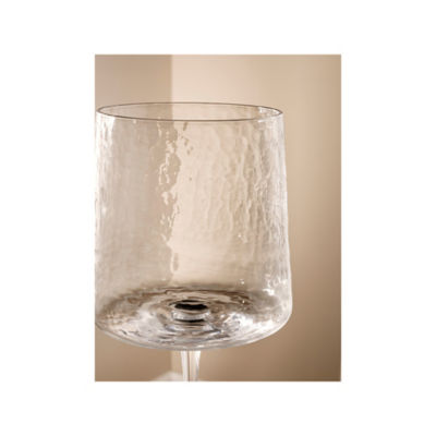 Clear Hammered Wine Glasses - Set of 2 thumbnail 3