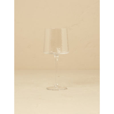Clear Hammered Wine Glasses - Set of 2 thumbnail 6