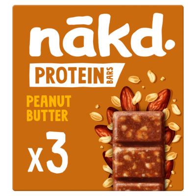 nakd. Protein Peanut Butter Fruit & Nut Bars 3 x 45g thumbnail 2