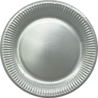 12 Silver Paper Plates thumbnail 2
