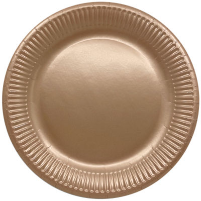 12 Rose Gold Paper Plates thumbnail 2