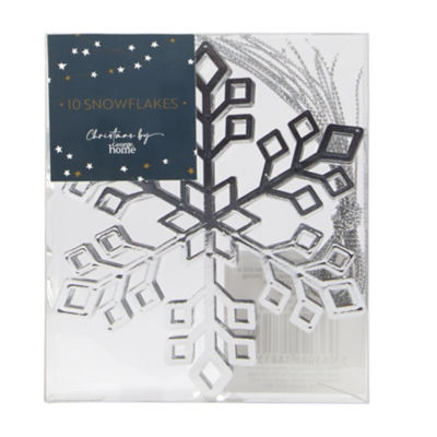 Christmas Silver Snowflakes - 10 Pack