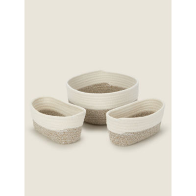 Grey & White Two-Tone Storage Basket - Set of 3 thumbnail 2