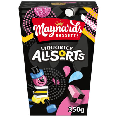 Maynards  Liquorice Allsorts Sweets Carton 350g thumbnail 2