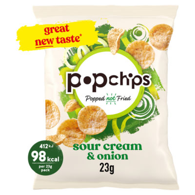 popchips Sour Cream & Onion Crisps 23g thumbnail 2