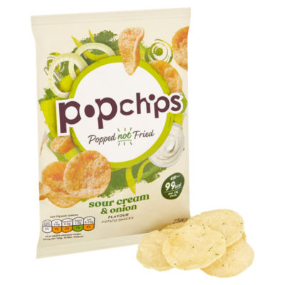 popchips Sour Cream & Onion Crisps 23g thumbnail 3