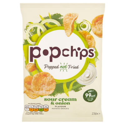popchips Sour Cream & Onion Crisps 23g thumbnail 4