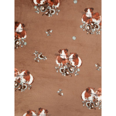 Brown Autumn Guinea Pig Super Soft Throw thumbnail 4