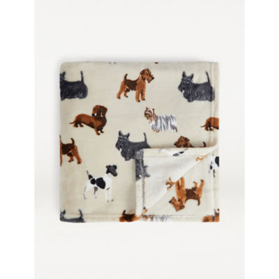 Natural Dog Pattern Super Soft Throw