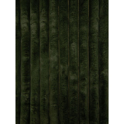 Green Ribbed Faux Fur Throw thumbnail 4