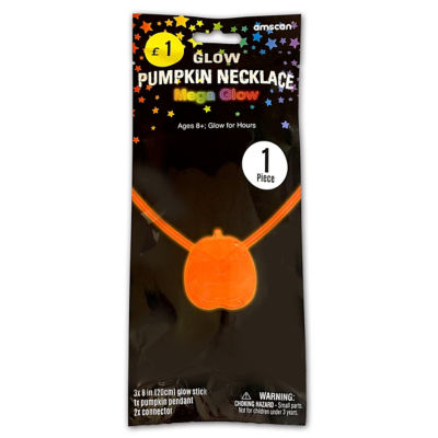 Orange Pumpkin Glow Necklace