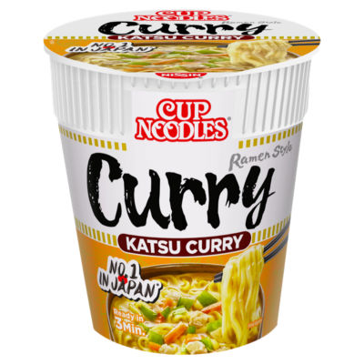 Cup Noodles Katsu Curry Instant Ramen Style Pot 67g thumbnail 2