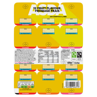 Just Essentials Fromage Frais 12x50g (600g)