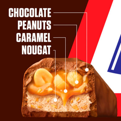 Caramel, Nougat, Peanuts & Milk Chocolate Snack Bars Multipack 4x40g thumbnail 3