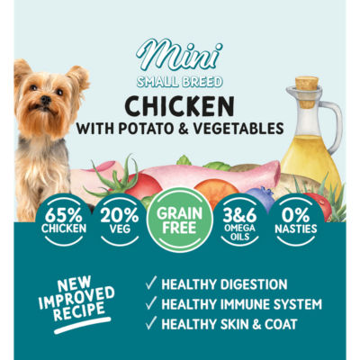 Natural Dog Food Mini Small Breed Chicken with Potato & Vegetables Adult Dog 1-7 Years 150g thumbnail 3