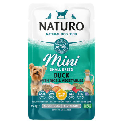 Natural Dog Food Mini Small Breed Duck with Rice and Vegetables Adult Dog 1-7 Years 150g thumbnail 2