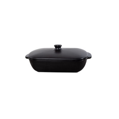 Black Barbican Round Casserole Dish thumbnail 2