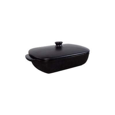 Black Barbican Round Casserole Dish thumbnail 3
