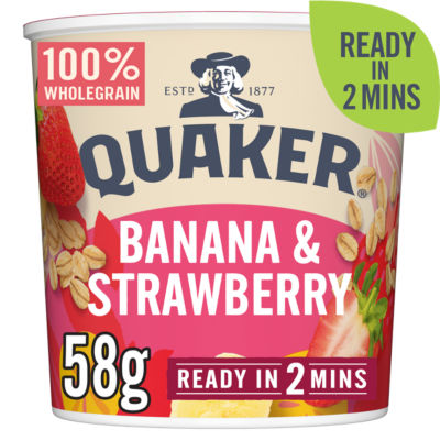 Oat So Simple Banana & Strawberry Porridge Pot 58g thumbnail 2