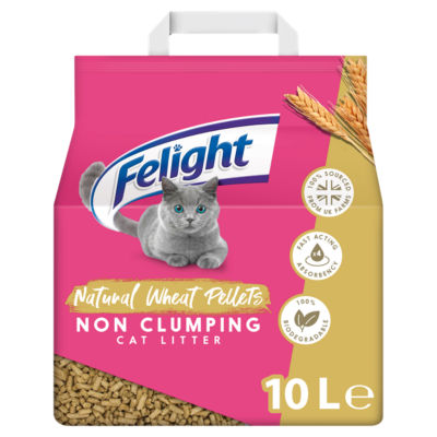 Natural Wheat Pellets Non Clumping Cat Litter 10L
