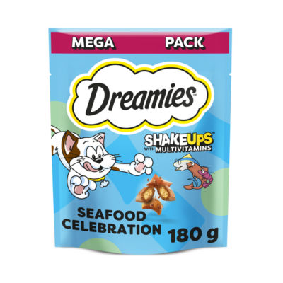 DREAMIES Shake Ups Cat Treat Biscuits Seafood Celebration 180g thumbnail 2