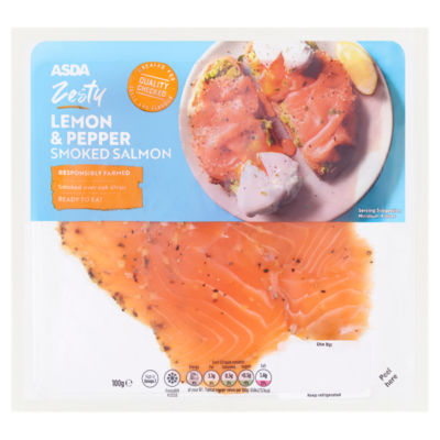 Zesty Lemon & Pepper Smoked Salmon 100g thumbnail 2