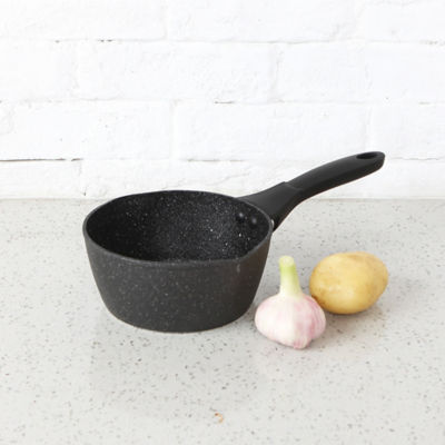 Black Marble Effect Soft Grip Saucepan 16cm thumbnail 2