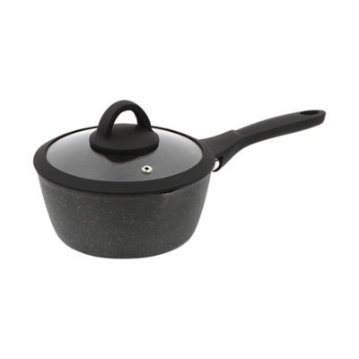 Black Marble Effect Soft Grip Saucepan 18cm thumbnail 3