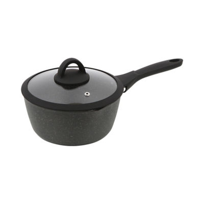 Black Marble Effect Soft Grip Saucepan 20cm thumbnail 3