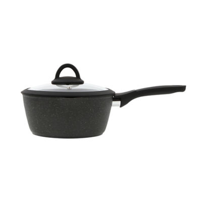 Black Marble Effect Soft Grip Saucepan 20cm thumbnail 4