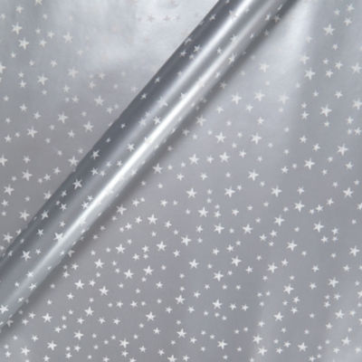 Christmas Silver Star Roll Wrap