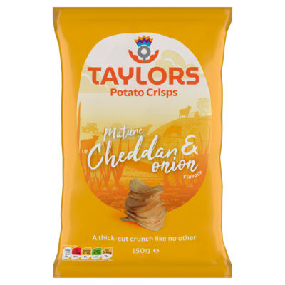Potato Crisps Mature Cheddar & Onion Flavour 150g