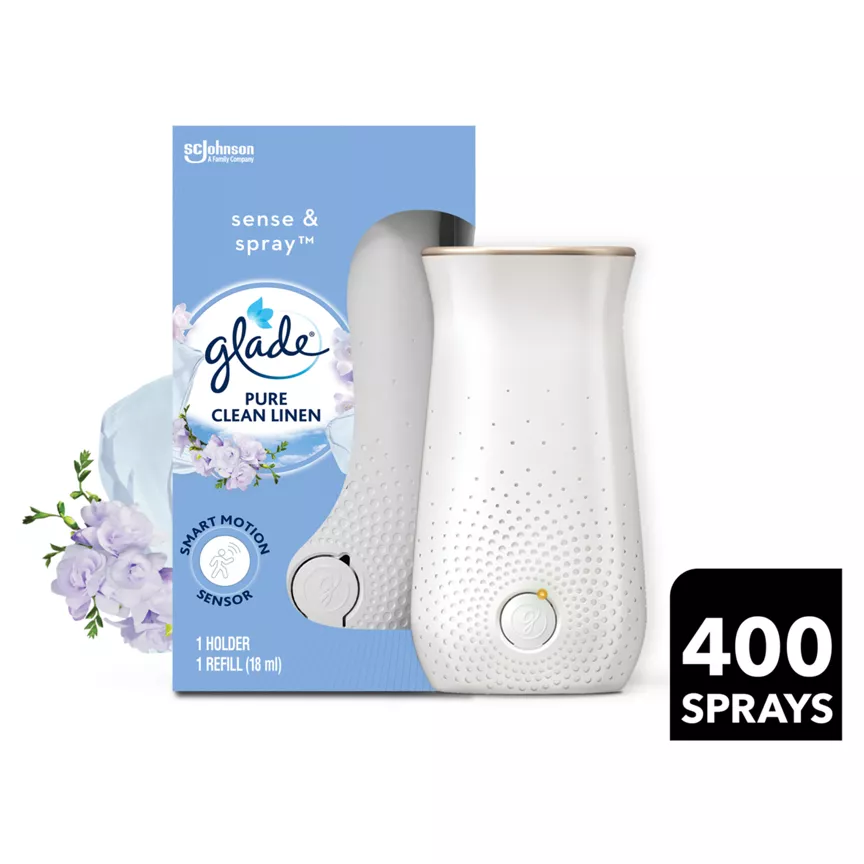 Glade Sense & Spray Air Freshener Holder & Refill Clean Linen 18ml