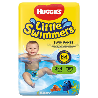 Huggies Little Swimmers Swim Nappies, Size 3-4 (7-15kg)