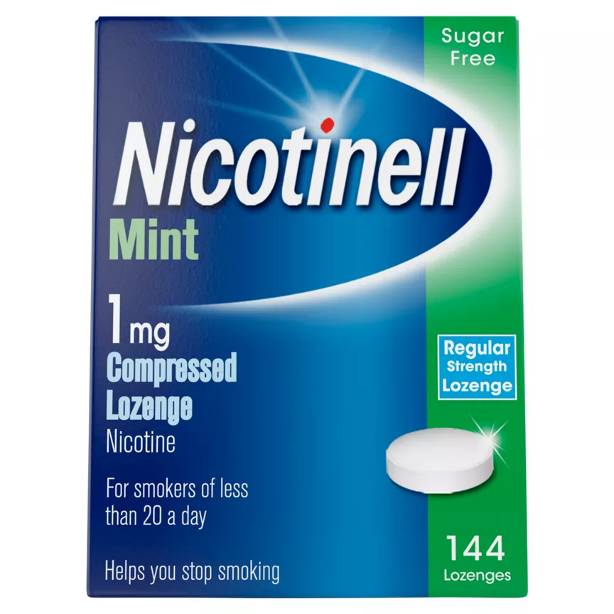 Nicotinell 1mg Nicotine Compressed Mint Sugar-Free Lozenges