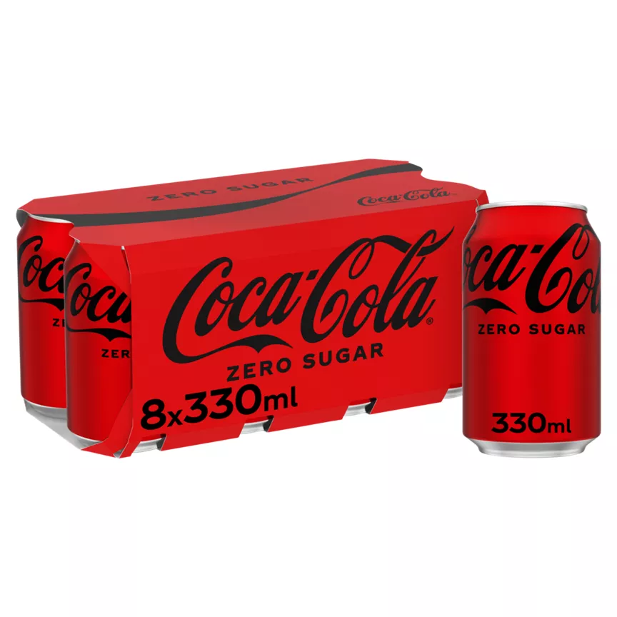 Coca-Cola Zero Sugar 8 x 330ml - Image 1