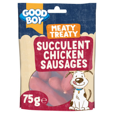 Meaty Treaty Succulent Chicken Sausages 75g thumbnail 2