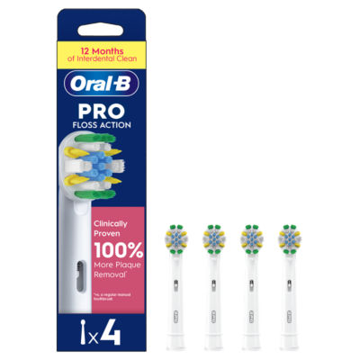 Pro Floss Action Toothbrush Heads, 4 Counts thumbnail 2