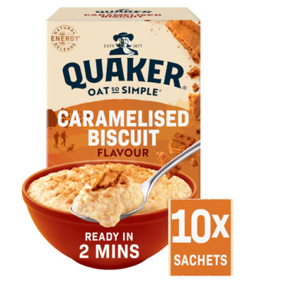Oat So Simple Caramelised Biscuit Porridge Sachets 10 x 33.4g thumbnail 2