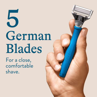 Men's Indigo Blue 5 Blade Razor + 10 Blades thumbnail 3