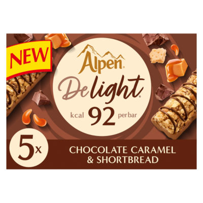 Delight 5 Chocolate Caramel & Shortbread Bars 120g thumbnail 2