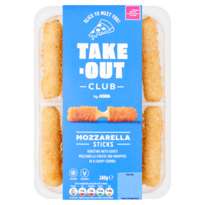 Takeout Club by ASDA Mozzarella Sticks 240g