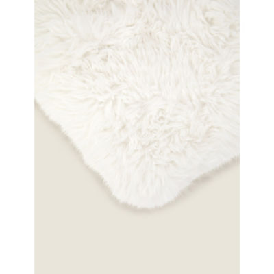 Cream Shaggy Faux Fur Hot Water Bottle thumbnail 4